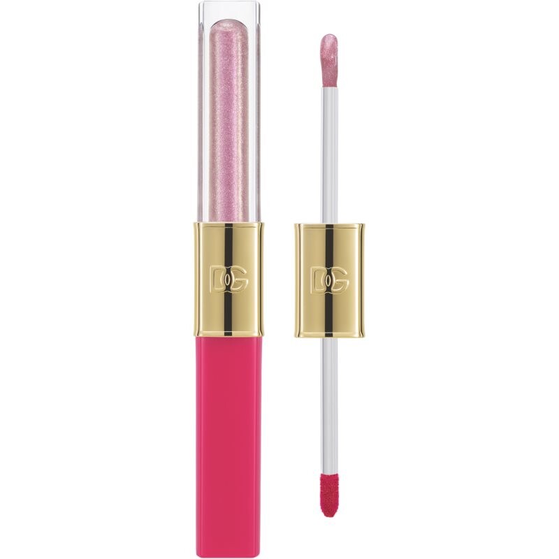 Dolce&Gabbana Make It Double! Lip Tint & Gloss Duo long-lasting lipstick and lip gloss 2-in-1 shade 02 Strawberry Slushie - Pink & Pink Shimmer 2x2 ml