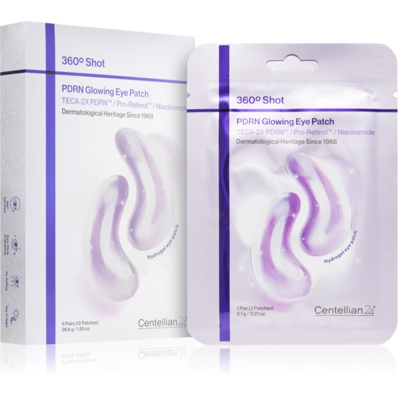 Centellian24 360º Shot PDRN Glowing Eye Patch firming gel eye pads to treat swelling 12 pc