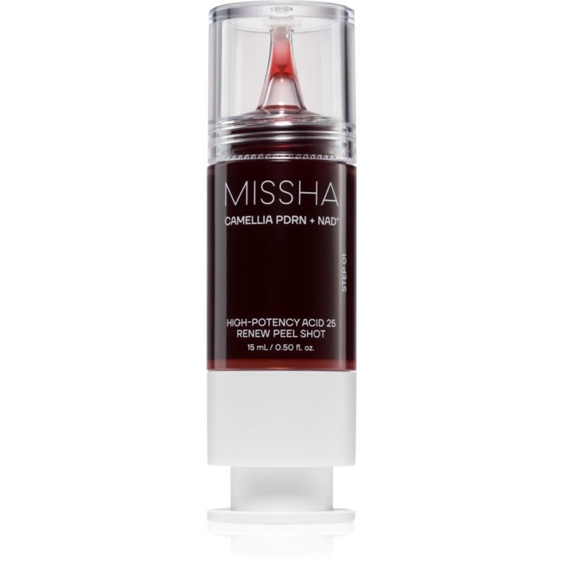 Missha Camellia PDRN NAD+ Renew Peel Shot exfoliating peeling serum to brighten and smooth the skin 15 ml