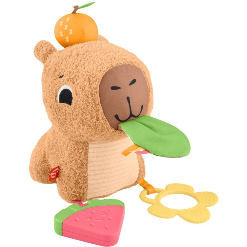 Fisher-Price Snuggly Snacky Capy stuffed toy with rattle 1 pc