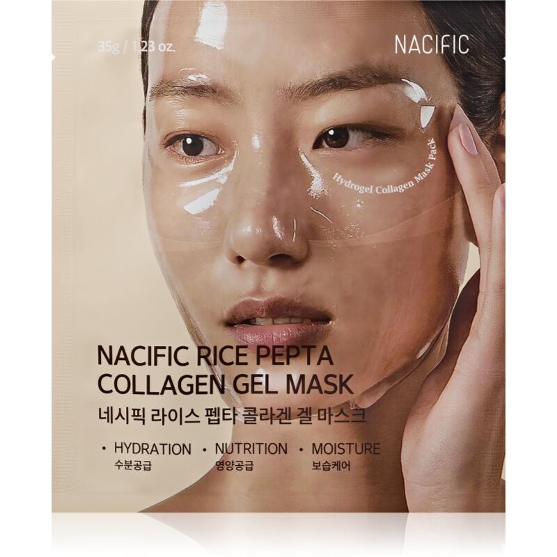 Nacific Rice + Pepta Collagen Gel Mask moisturising face sheet mask to brighten and smooth the skin 1 pc