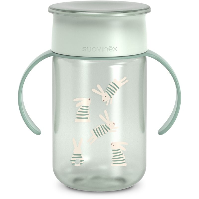 Suavinex Wonderland 360° Trainer Cup training cup with handles 12 m+ Green 340 ml