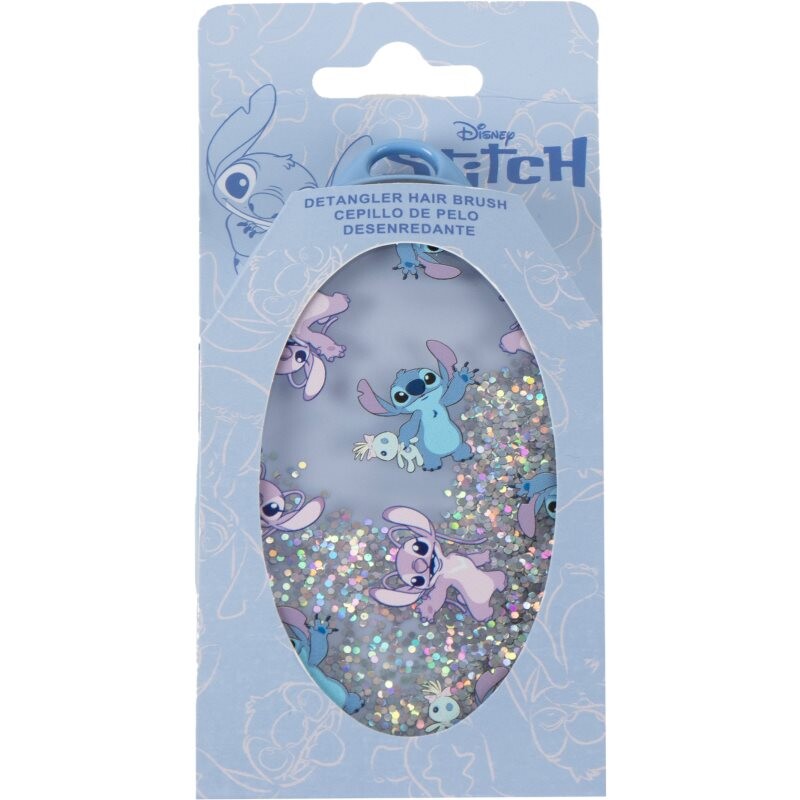Disney Stitch Detangler Hair Brush hairbrush with glitter 1 pc