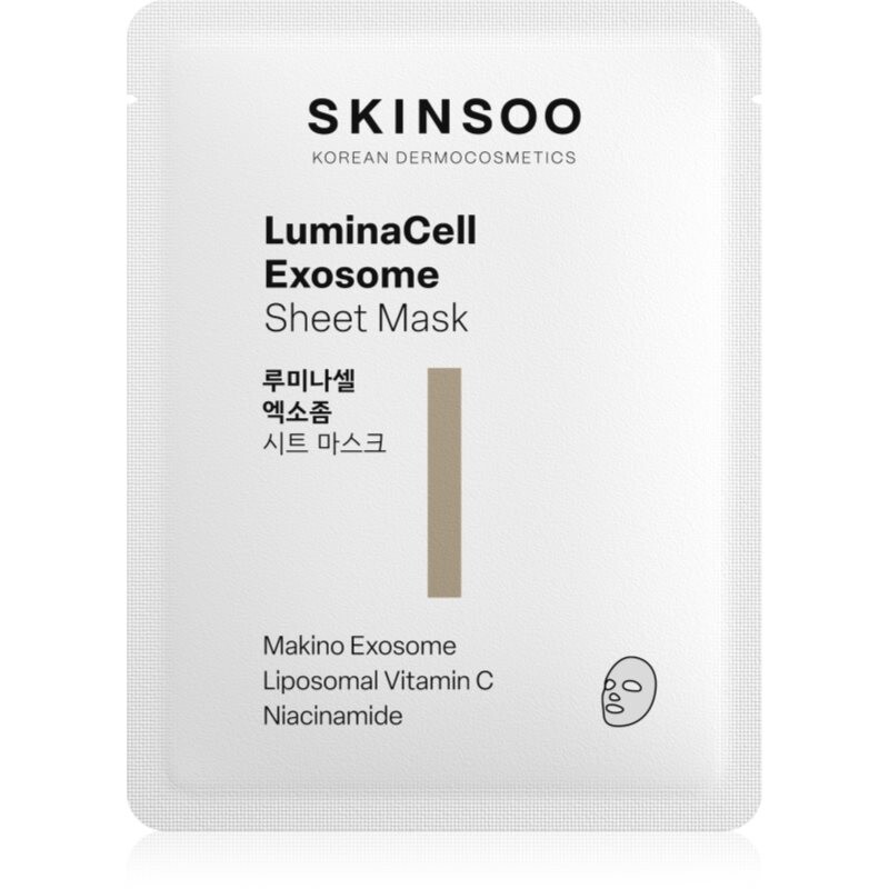 SKINSOO LuminaCell Exosome Sheet Mask brightening sheet mask 22 g