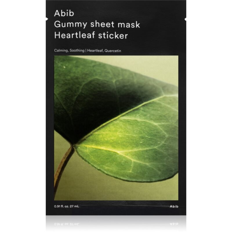 Abib Gummy Sheet Mask Heartleaf Sticker soothing sheet mask for sensitive and problematic skin 27 ml