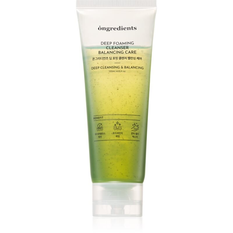 Ongredients Balancing Care Deep Foaming Cleanser purifying soothing foaming gel to treat skin imperfections 120 ml