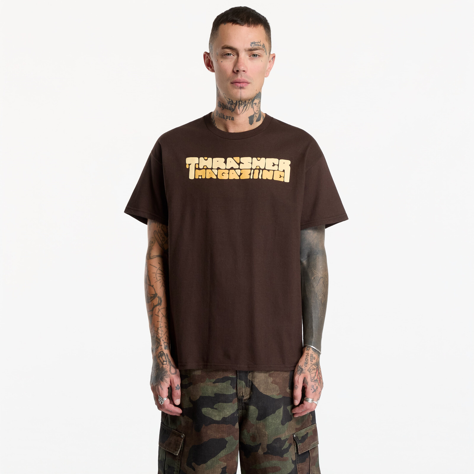 T-shirt Thrasher Blocks T-Shirt Dark Chocolate L