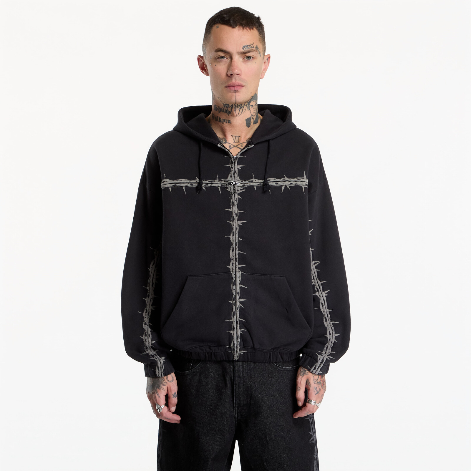 Sweatshirt Vans A.O.D. T Zipped Hoodie Black M