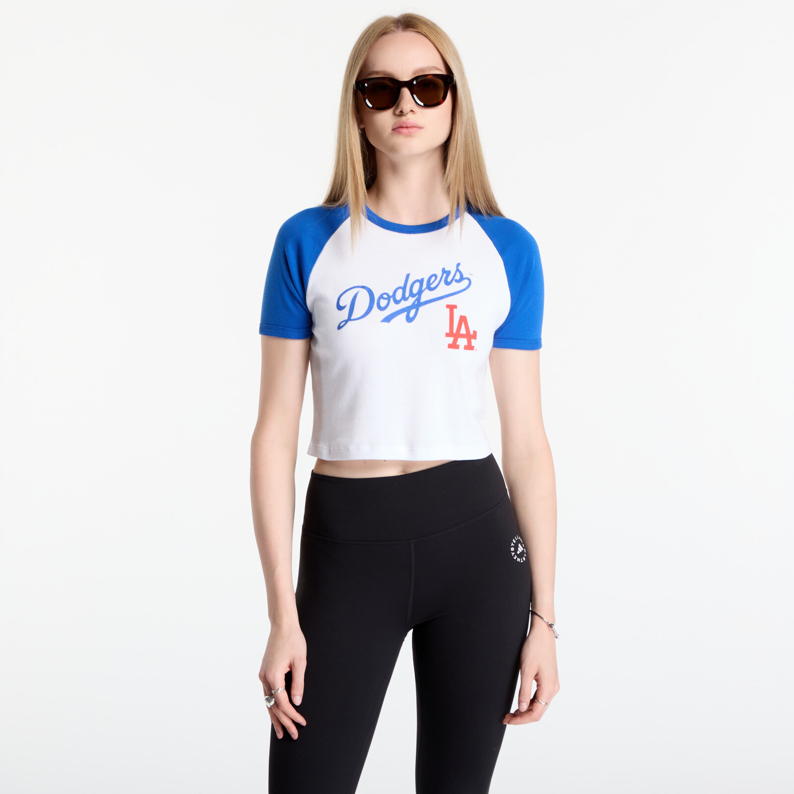 T-shirt Sporty & Rich Dodgers Serif Baby Baseball Tee White/ Team Blue XS