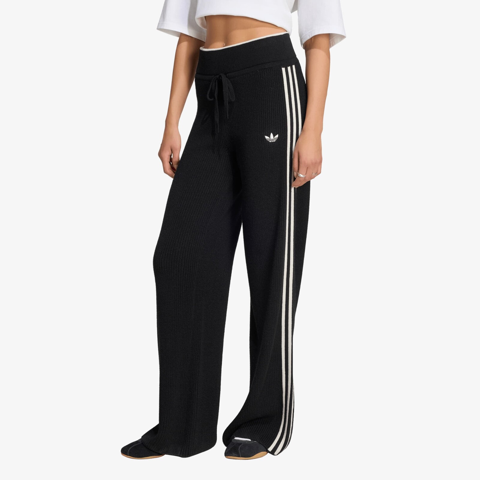 Pants adidas Firebird Chunky Knit Trackpant Black/ Chalk White M