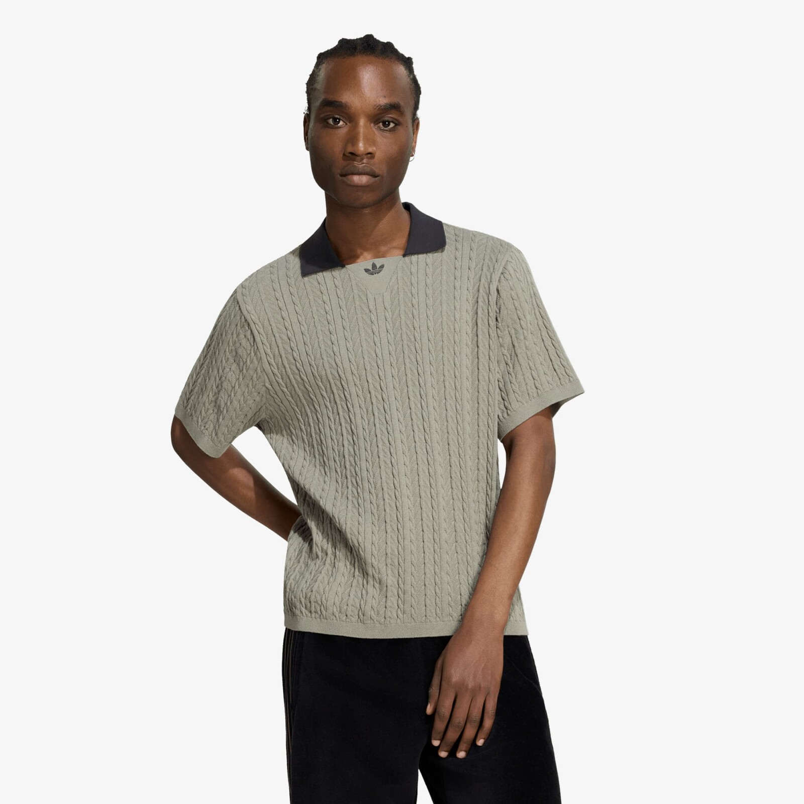 T-shirt adidas Cable Knit Football Jersey Silver Pebble XXL