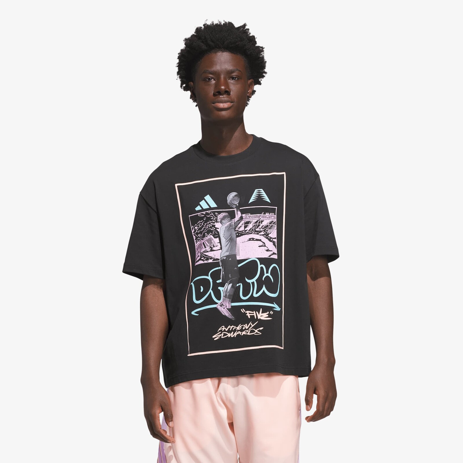 T-shirt adidas Anthony Edwards Dftw Anime Tee Black S