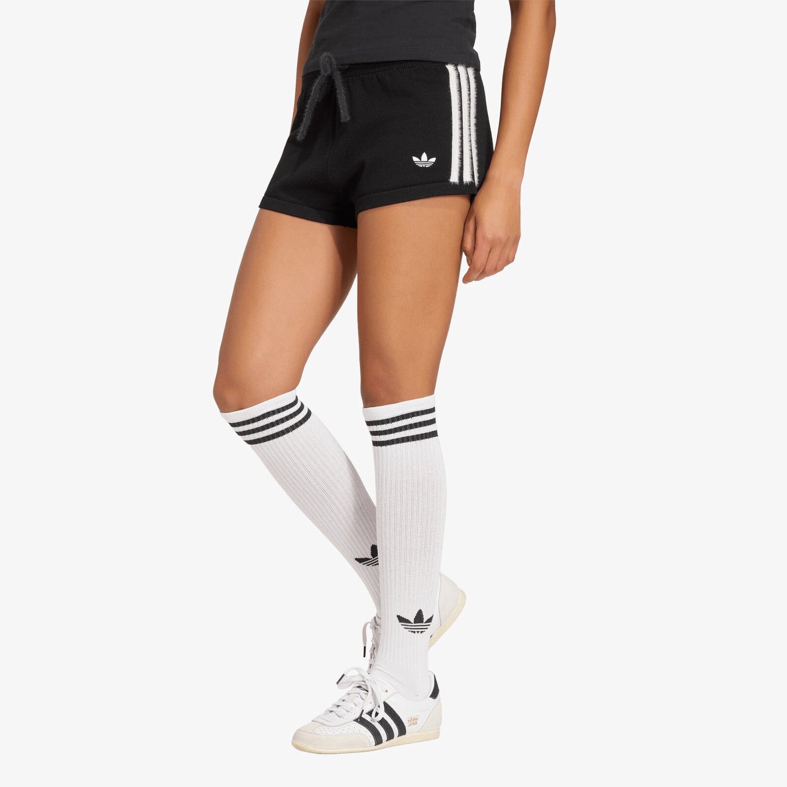 adidas Knitted Short Shorts Black/ White S