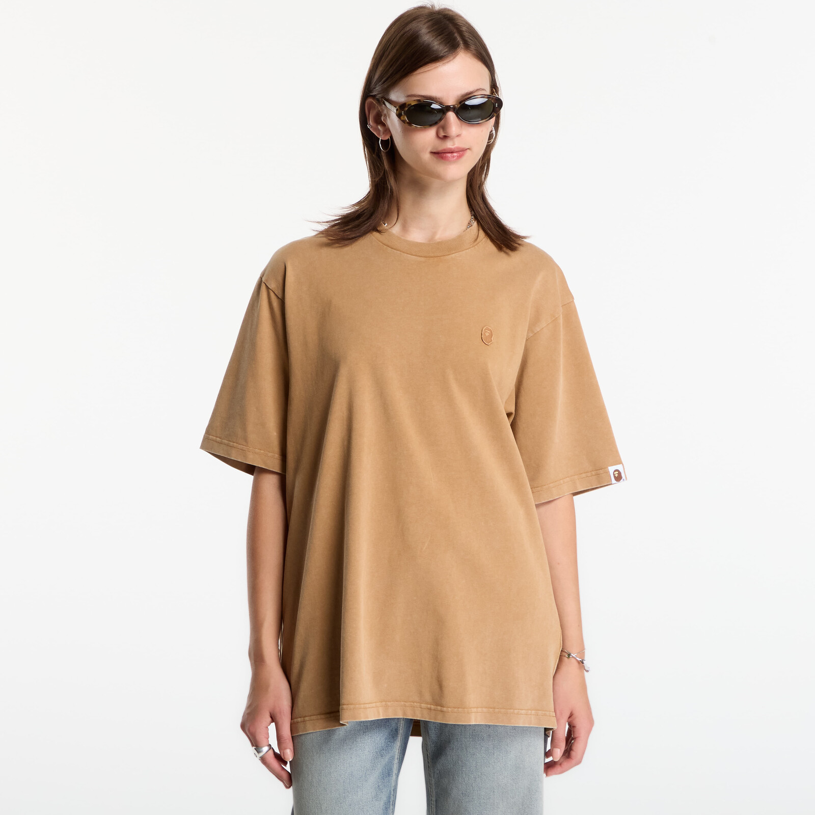 T-shirt A Bathing Ape Garment Dyed One Point Relaxed Fit Tee UNISEX Brown M