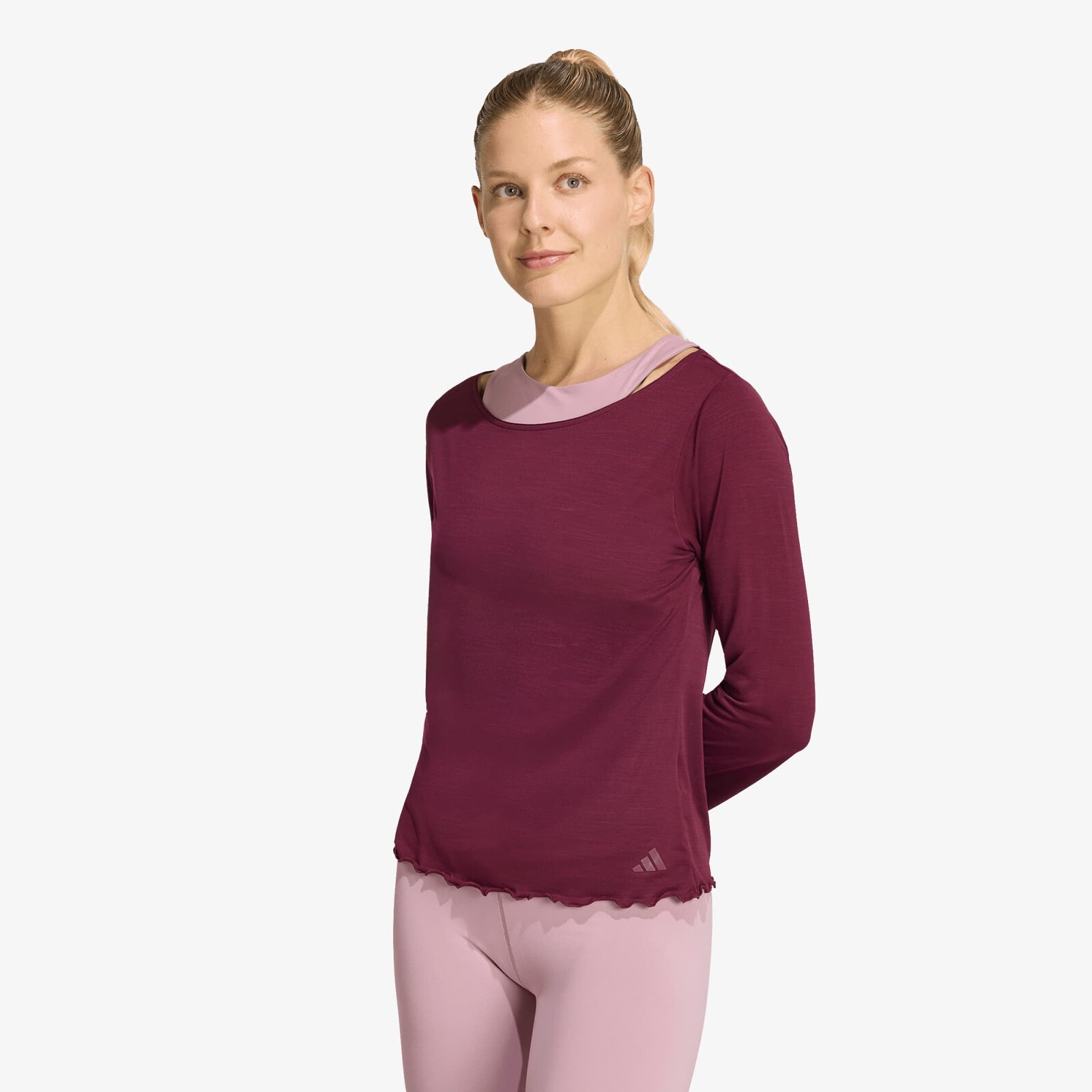 T-shirt adidas Motion Long Sleeve Maroon XL