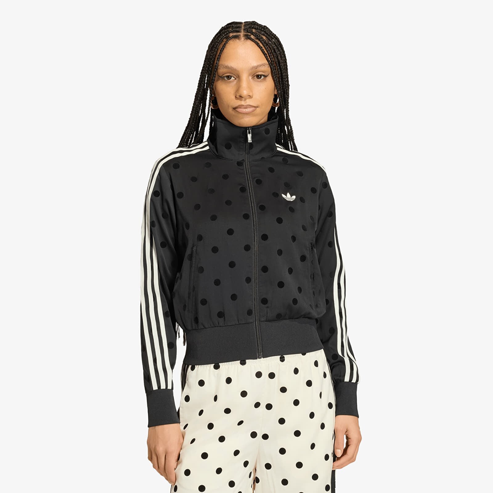 Sweatshirt adidas Satin Polka Dots Tt Track Top Black M