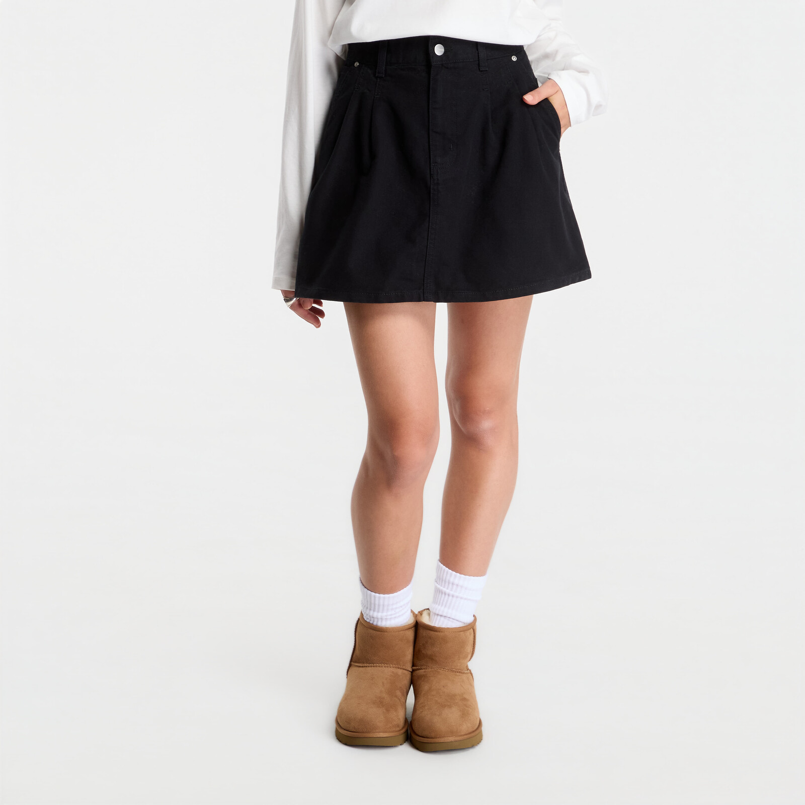 Carhartt WIP W' Billie Single Knee Skirt Black Stone Washed S