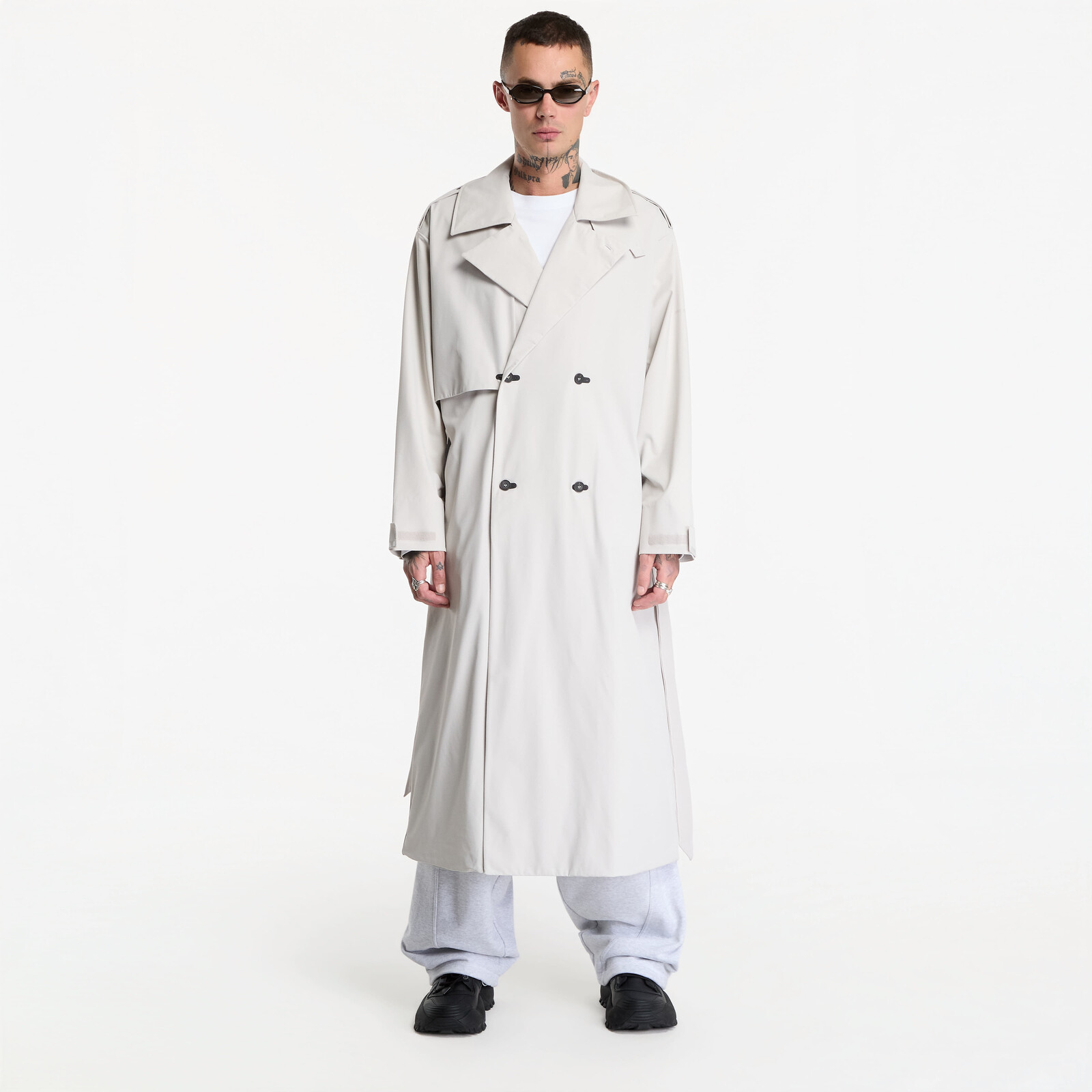 Coat adidas x entire studios Uniform Trenchcoat Chalk Pearl XS
