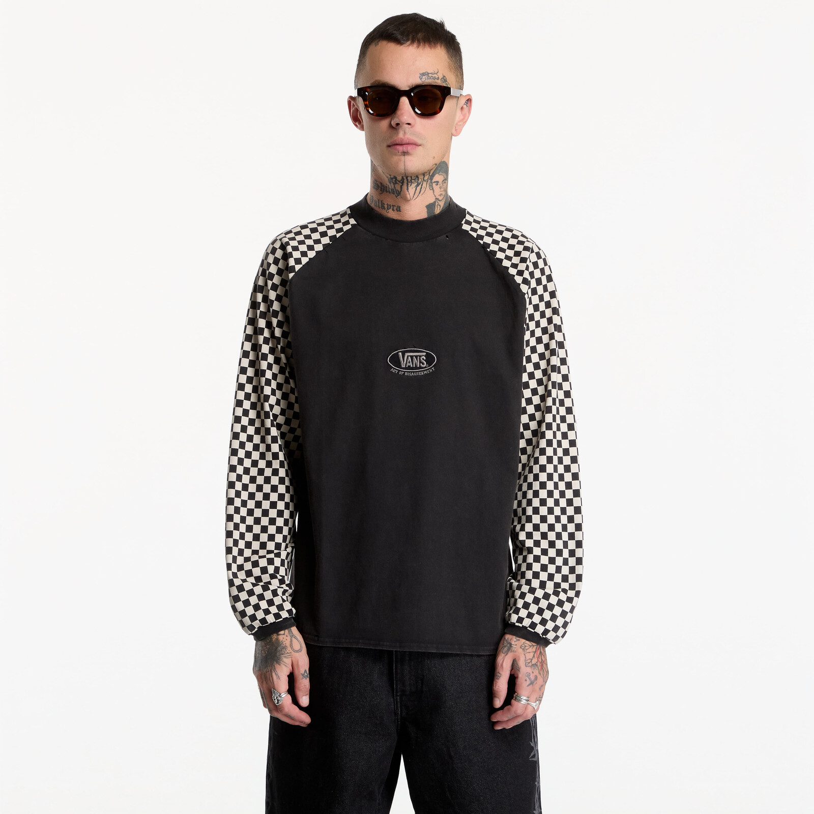 T-shirt Vans A.O.D. Racing Longsleeve T-Shirt Black/White M