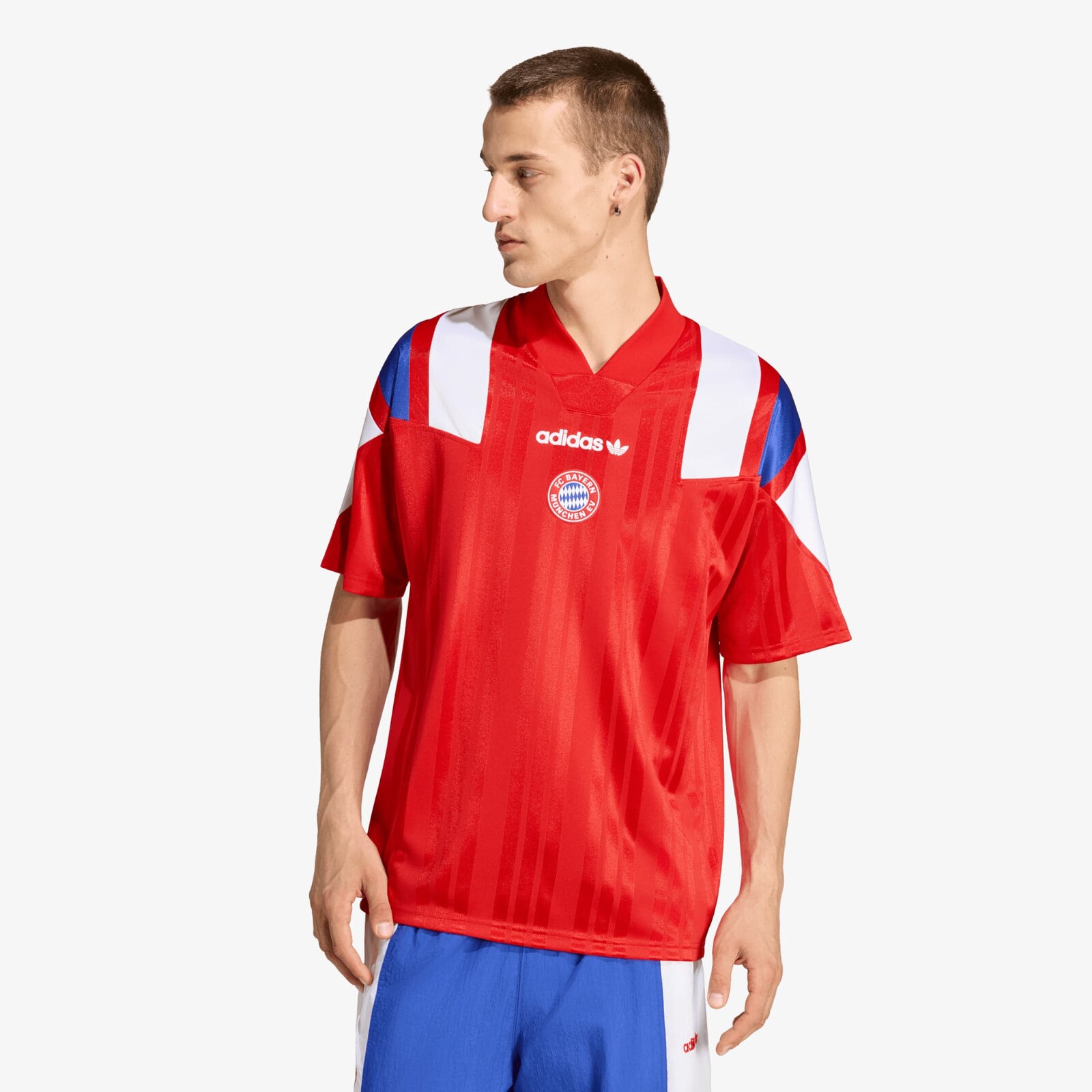adidas FC Bayern Muenchen EQT Jersey UNISEX Red/ White/ Semi Lucid Blue S
