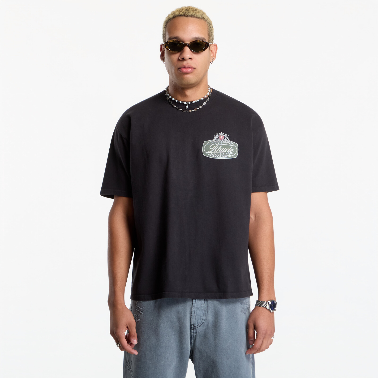 T-shirt Rhude Desert Crest Tee Vintage Black/ Silver M