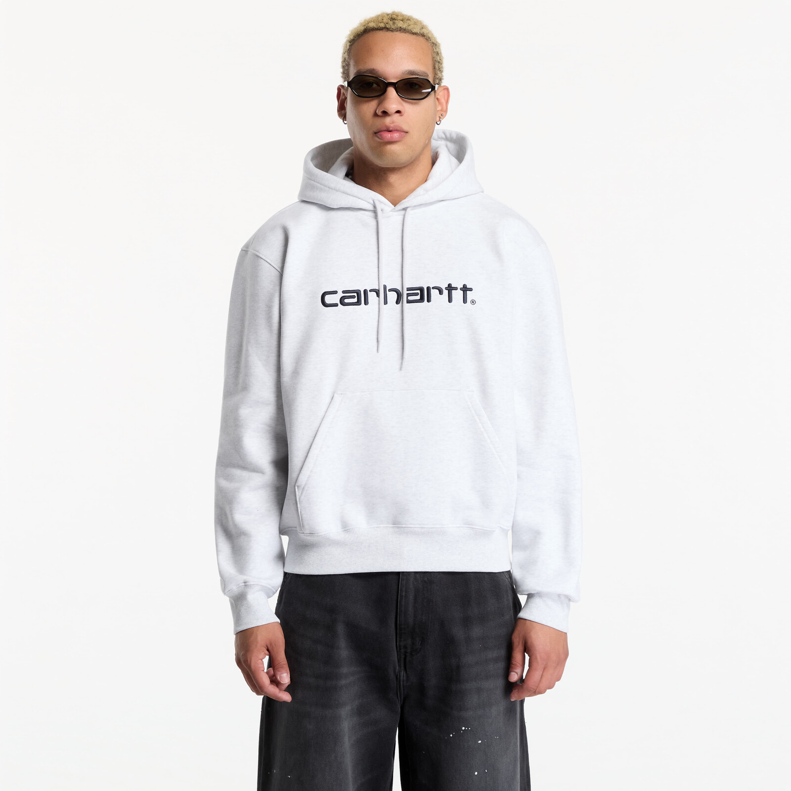 Sweatshirt Carhartt WIP Hooded Carhartt Sweat UNISEX Ash Heather/ Graphite S