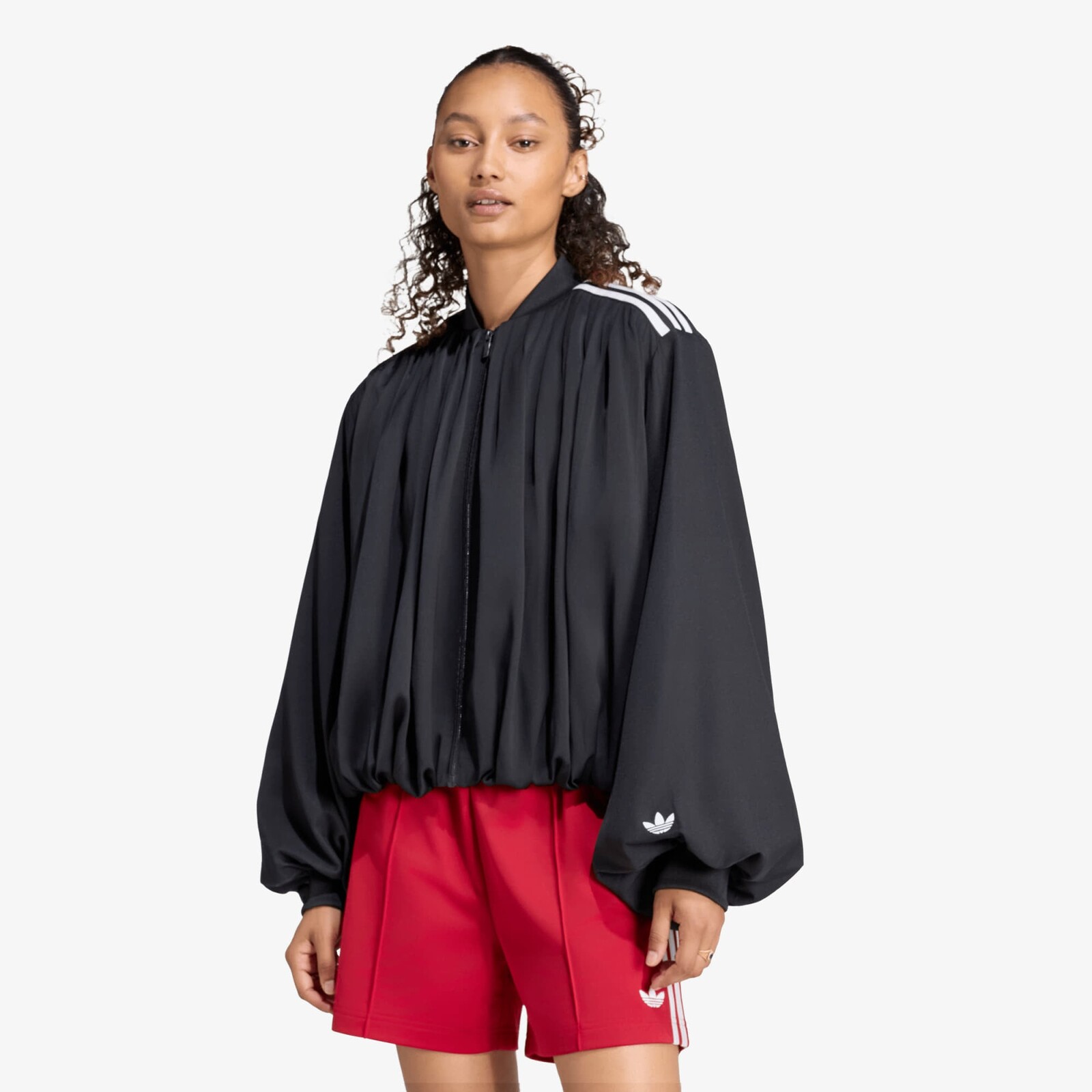 Jacket adidas Satin Pleated Track Top Black L