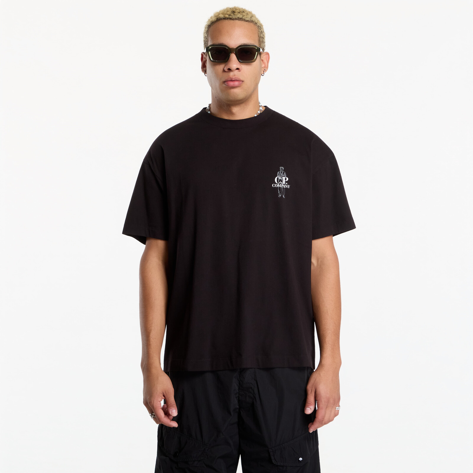 T-shirt C.P. Company 30/1 Jersey Short Sleeve Comfort Logo T-Shirt Black S