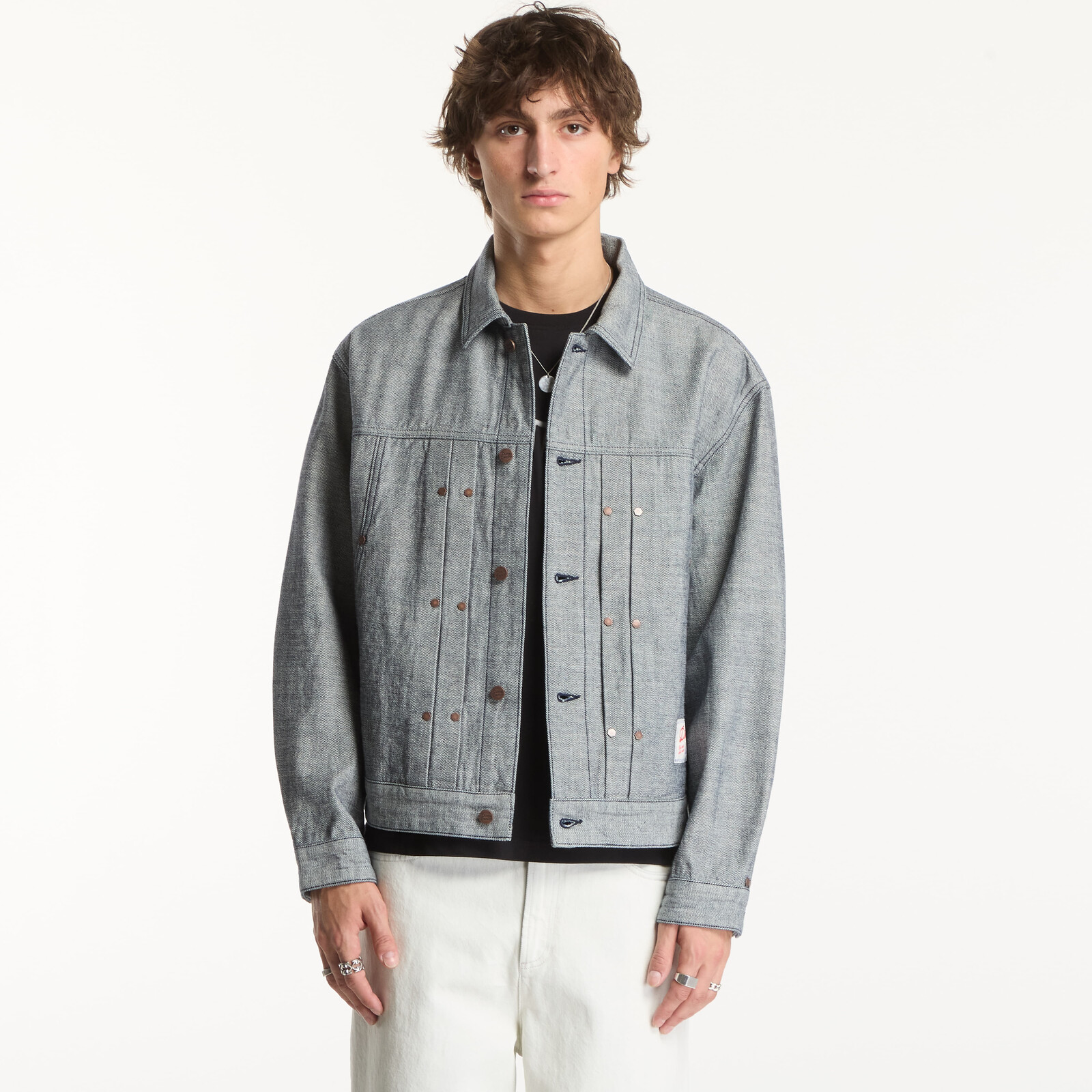 Jacket Dime Pleated Denim Jacket Reversed Indigo M