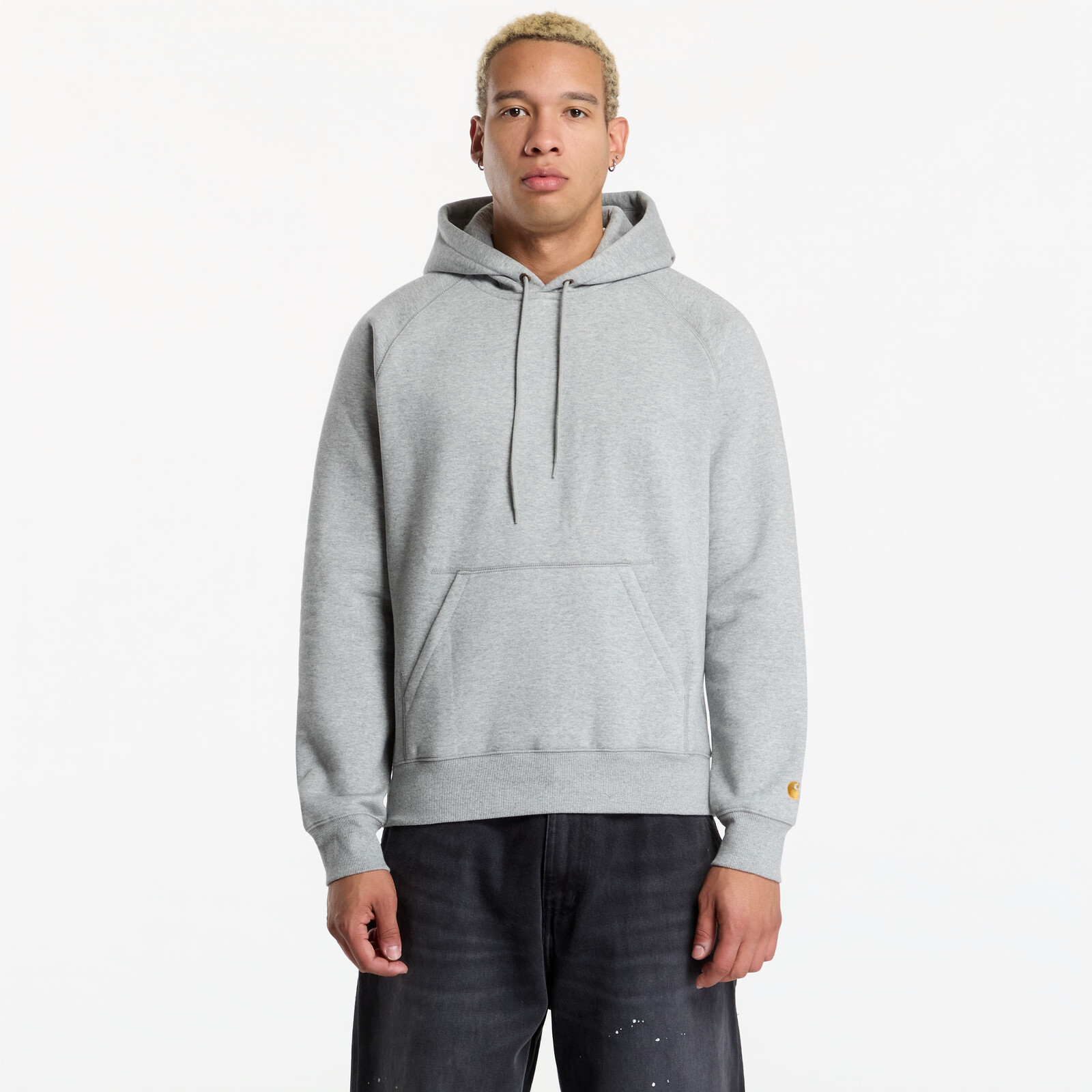 Sweatshirt Carhartt WIP Hooded Chase Sweat Grey Heather/ Gold XL