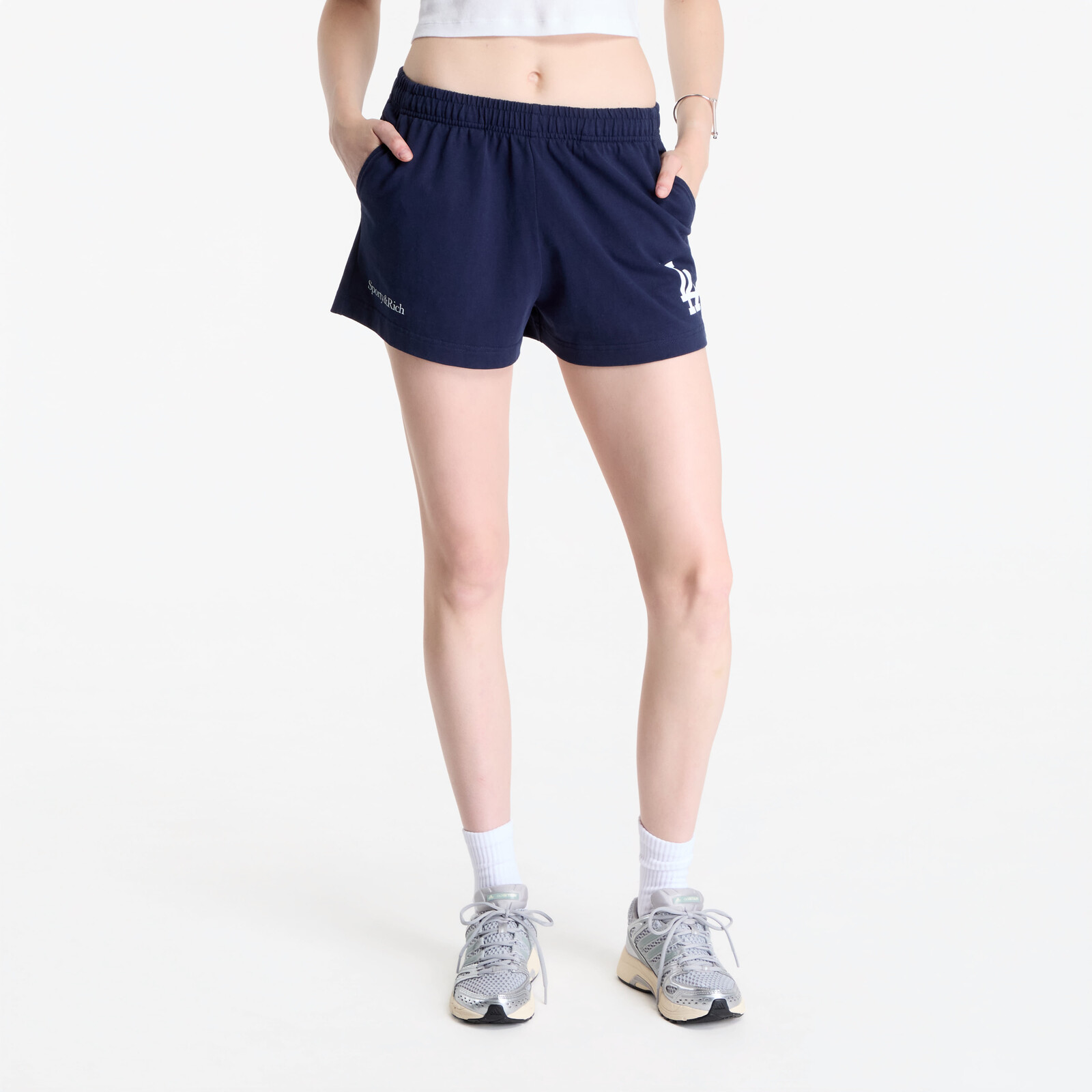 Sporty & Rich LA Serif Disco Short Dark Navy M
