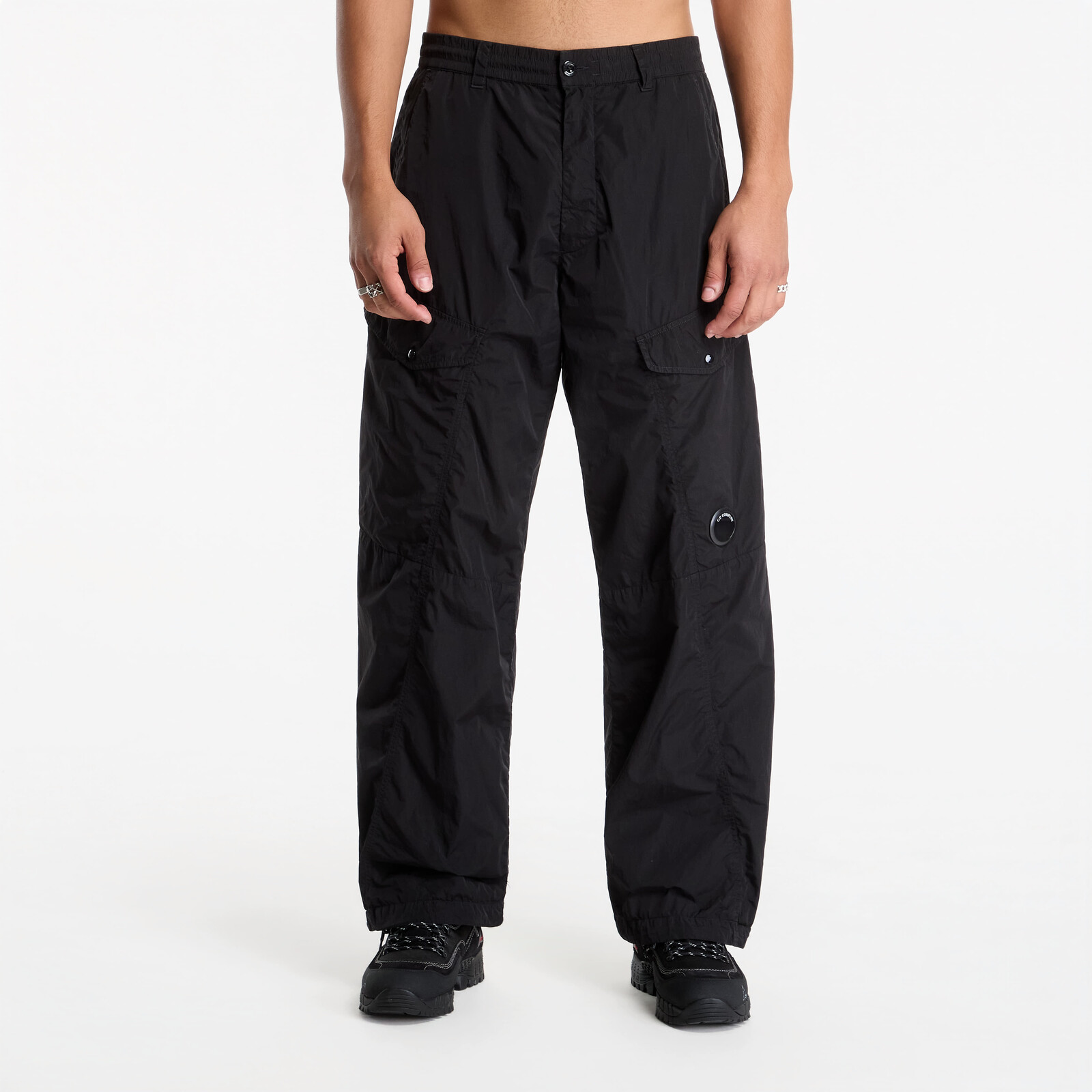 Pants C.P. Company Chrome-R No Side Seams Lens Cargo Pants Black 52