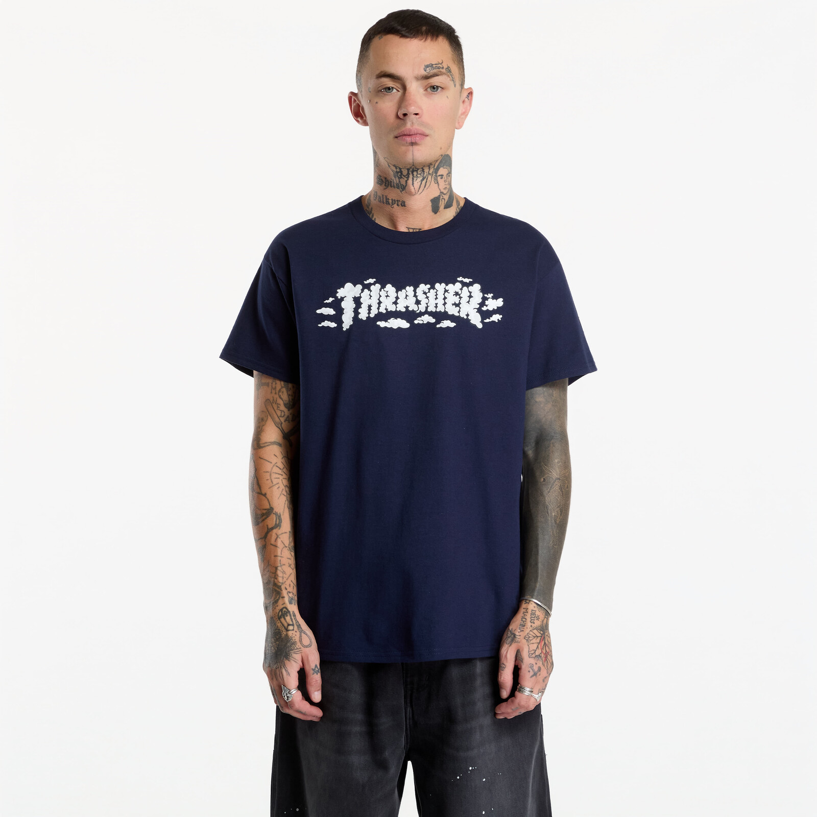 T-shirt Thrasher Clouds by Spanky T-Shirt Navy XL