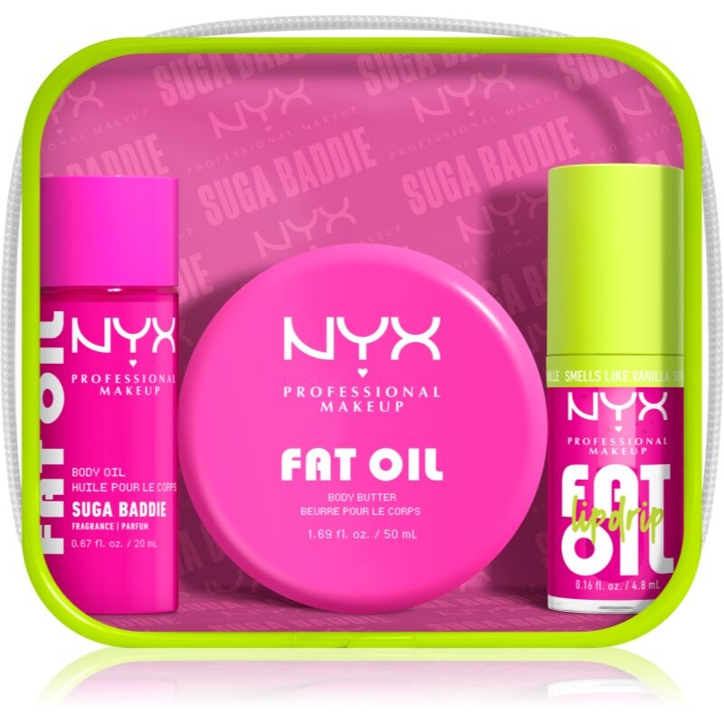 NYX Professional Makeup Fat Oil Body set for the body with aroma Suga Baddie 3 pc