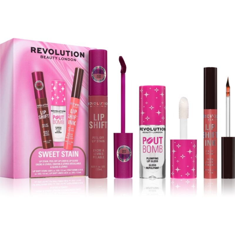 Revolution Sweet Stain Set gift set for lips 1 pc