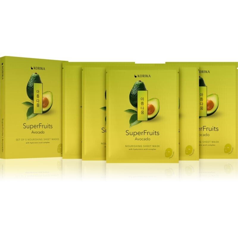 KORIKA SuperFruits face mask set at a reduced price with nourishing effect 5x25 g