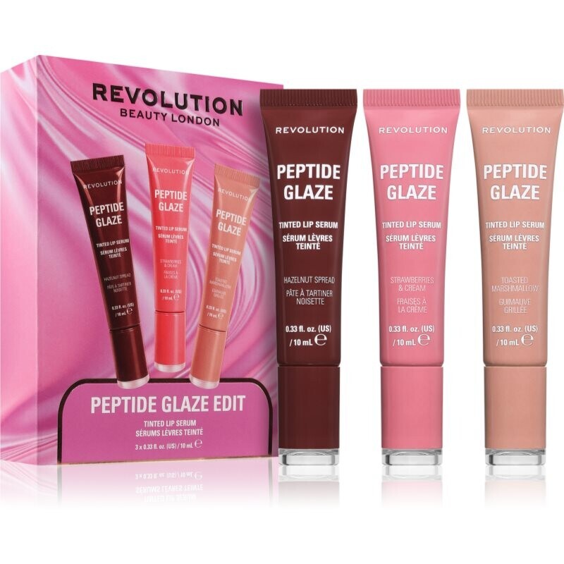 Revolution Peptide Glaze Edit gift set for lips 1 pc