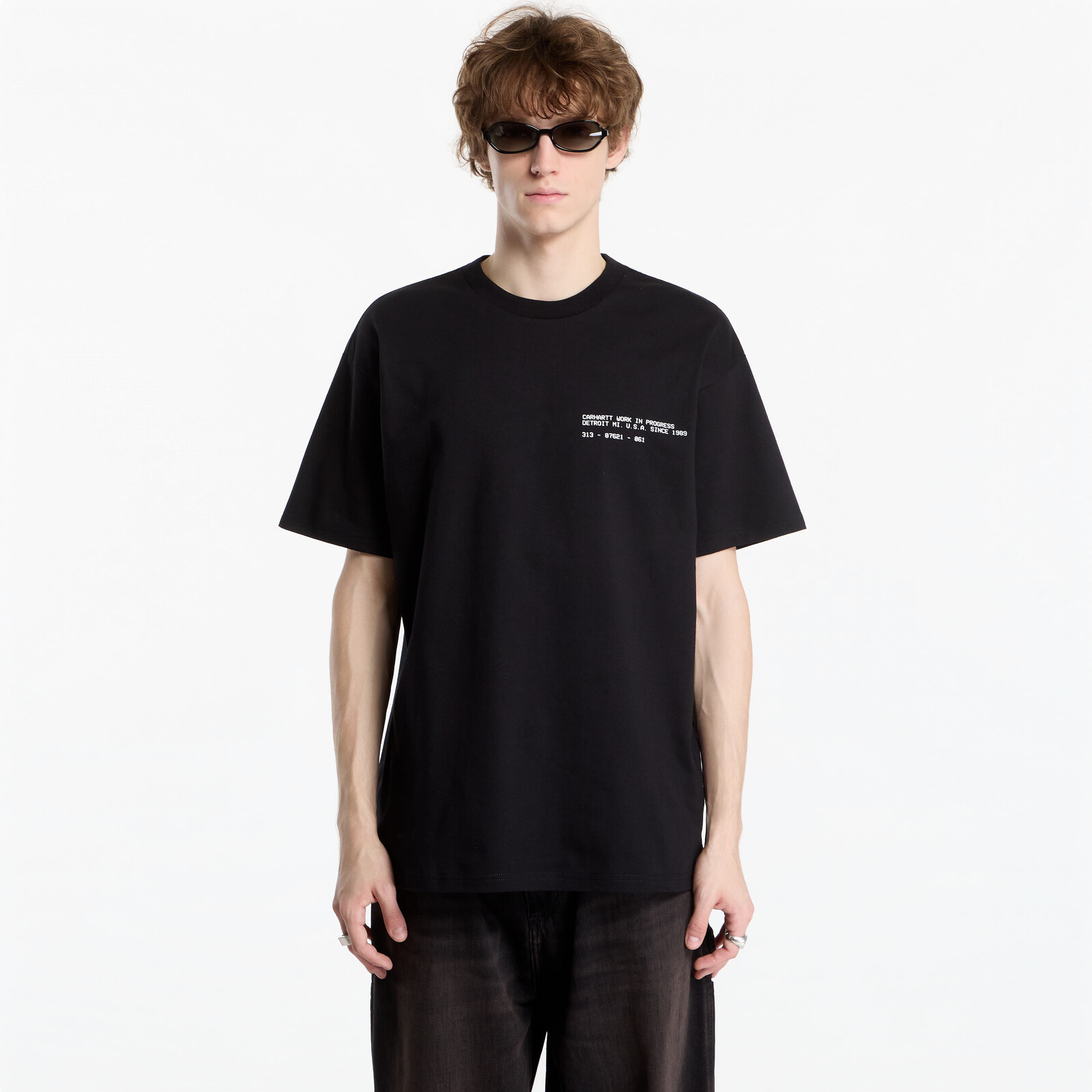 T-shirt Carhartt WIP S/S Feather Progress T-Shirt UNISEX Black XXL