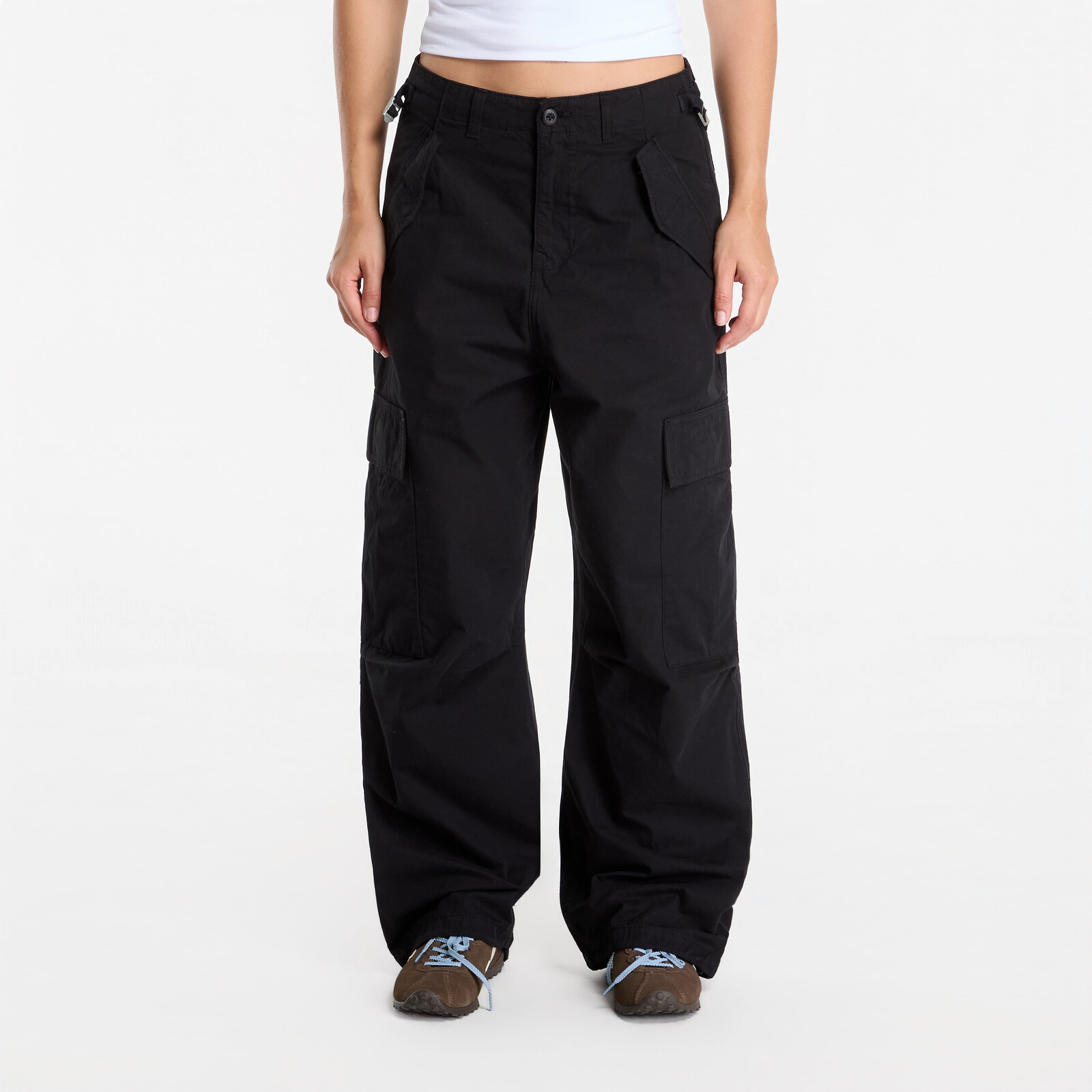 Pants Carhartt WIP Osborn Cargo Pant Black Garment Dyed L