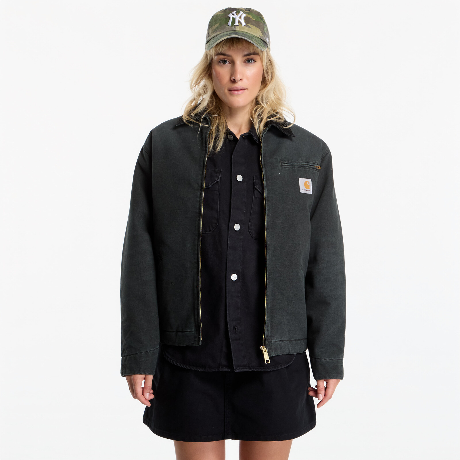 Jacket Carhartt WIP OG Detroit Jacket UNISEX Raven/ Black Stone Canvas S