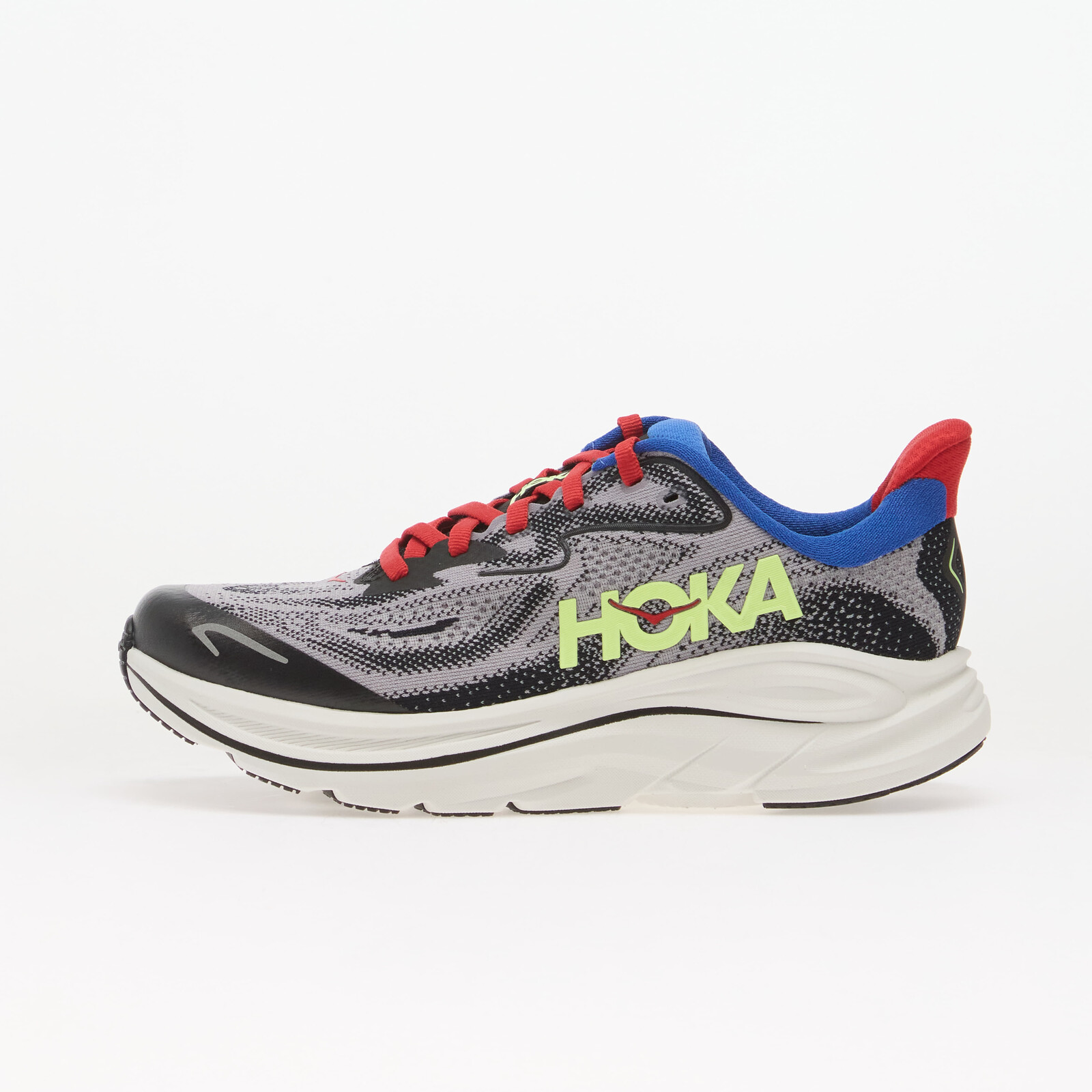 Hoka® Y Clifton 10 Big Kids Foggy Grey/ Black 3.5