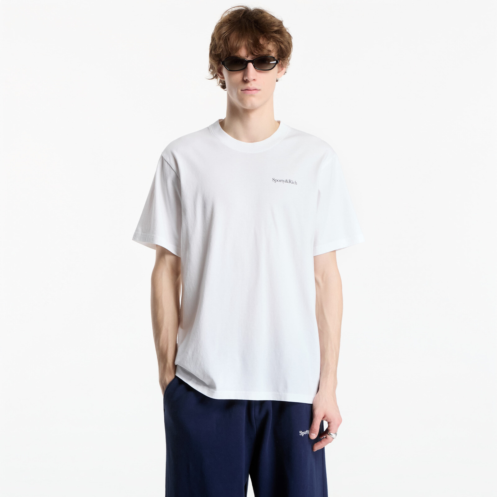 T-shirt Sporty & Rich Serif Logo Tshirt UNISEX White XS
