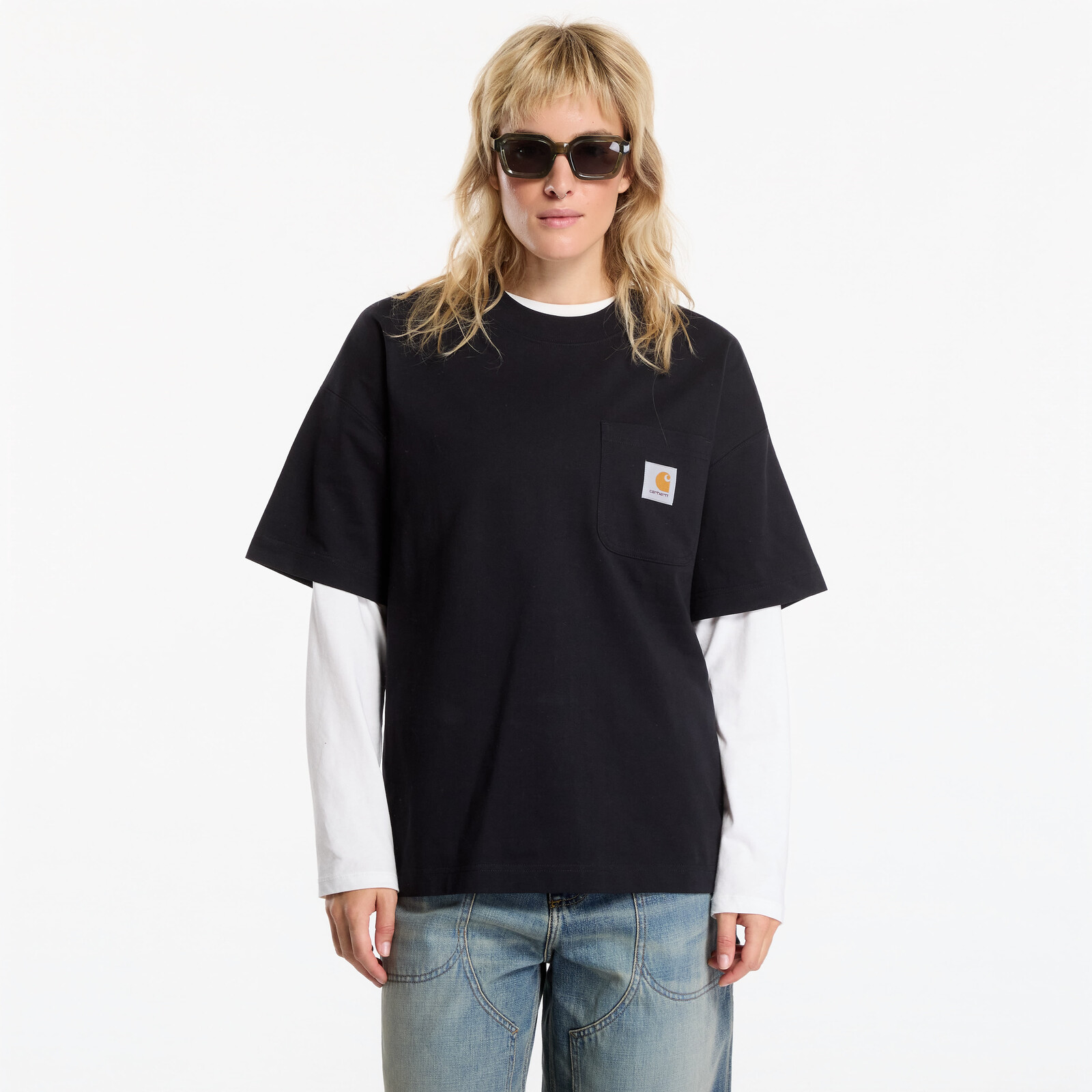 T-shirt Carhartt WIP S/S Work Pocket T-Shirt UNISEX Black M