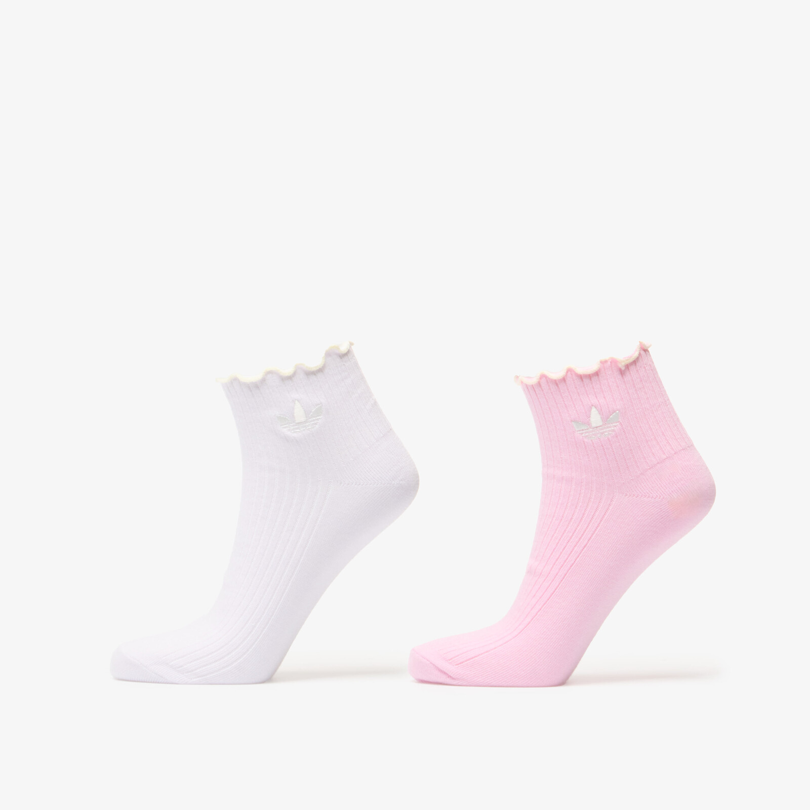 adidas Ruffle Quarter Socks Frozen Purple/ Off White/ Orchid Fusion XS