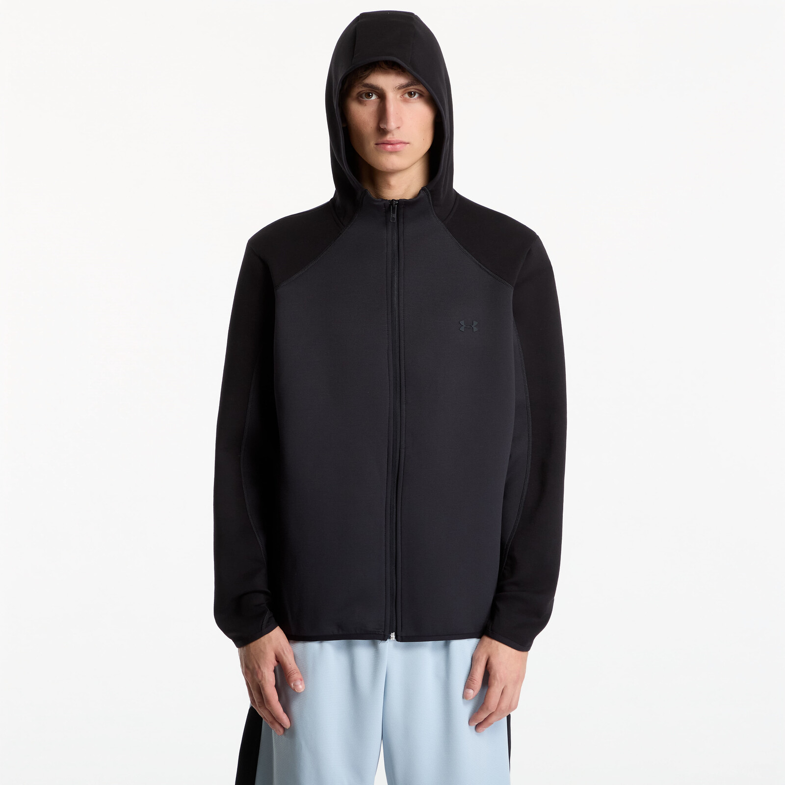 Sweatshirt Under Armour Unstoppable Flc Txtrd FZ Ultimate Black/ Black XL