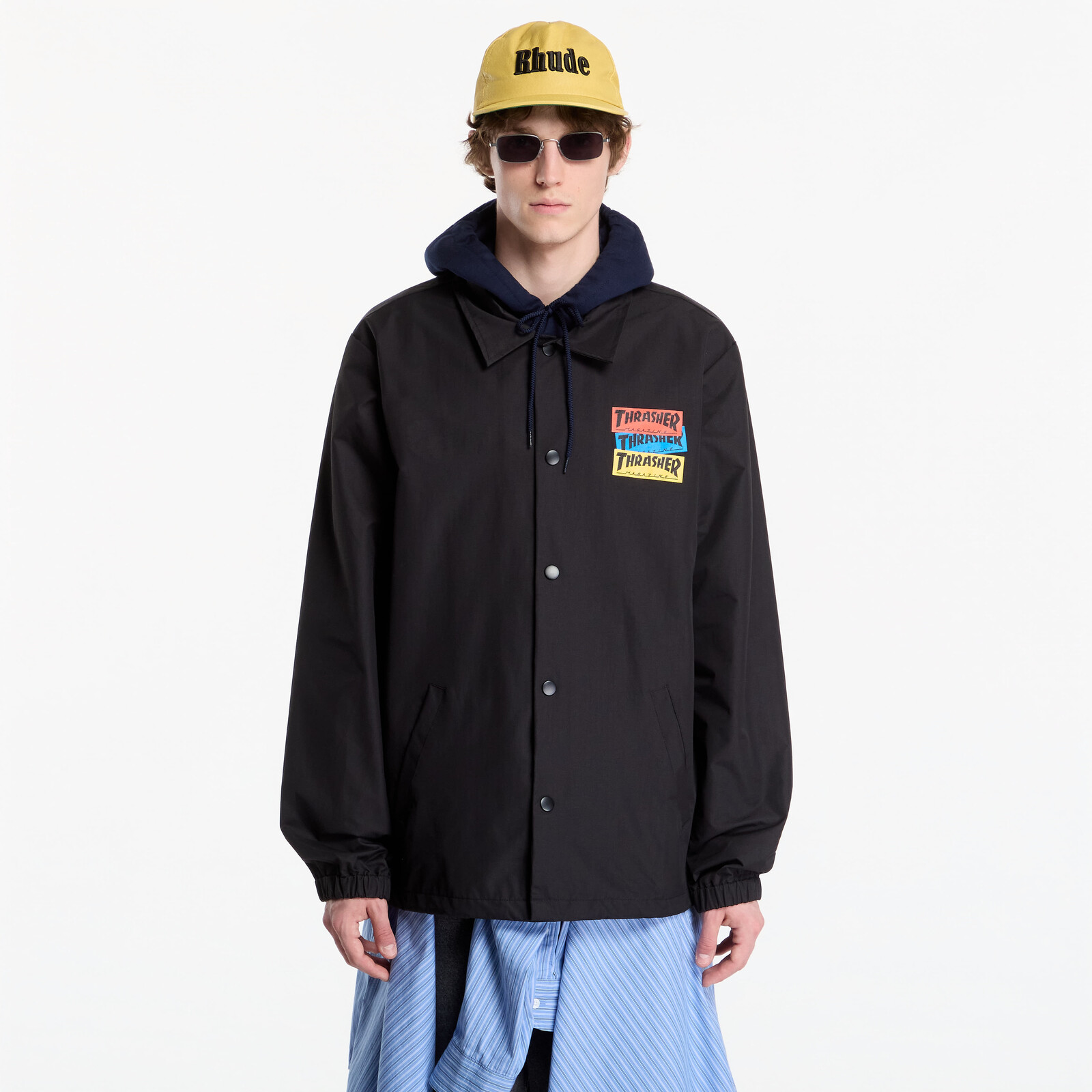 Jacket Thrasher Sticker Coach Jacket Black L