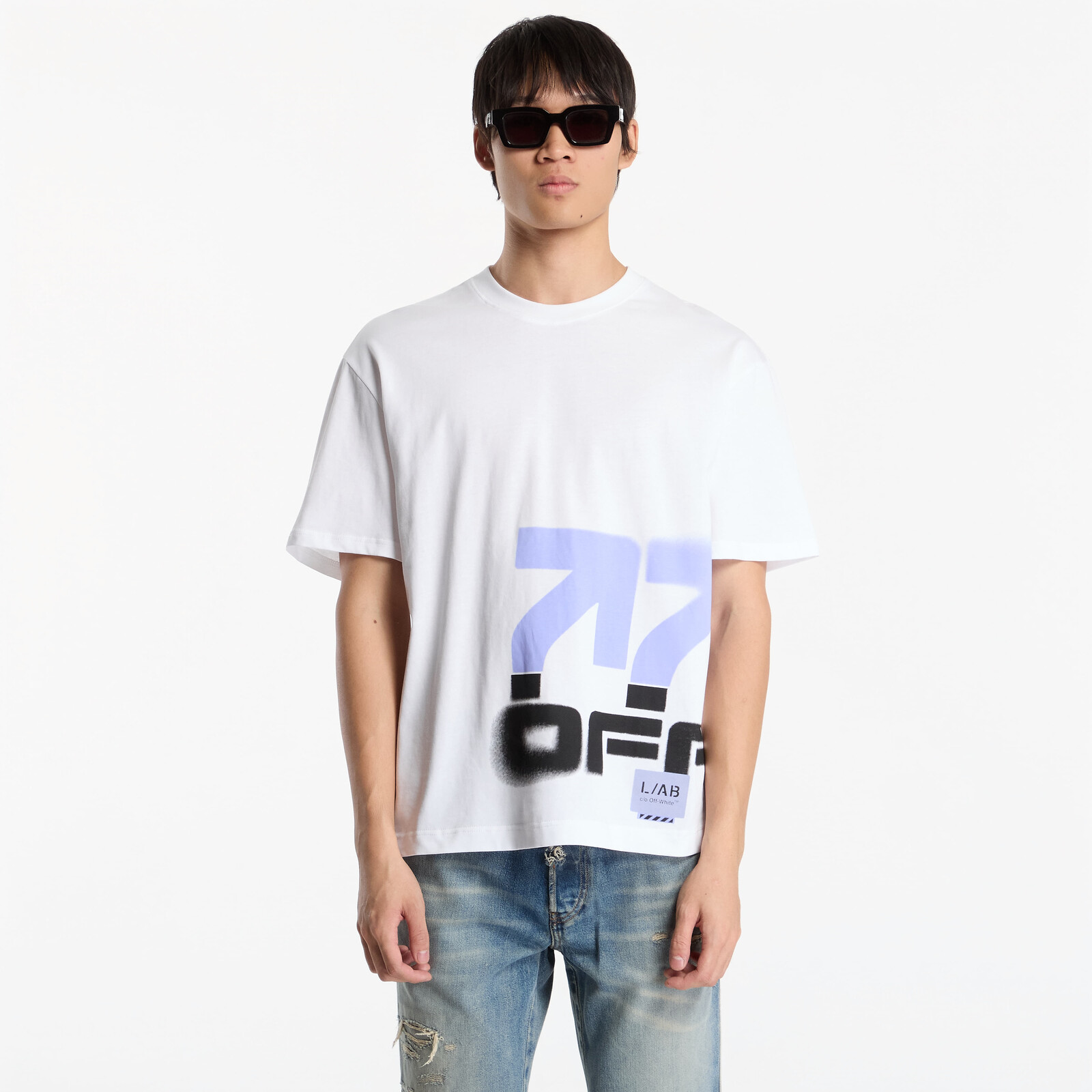 T-shirt L/AB c/o Off-White™ Off Stacked S/S Tee White L