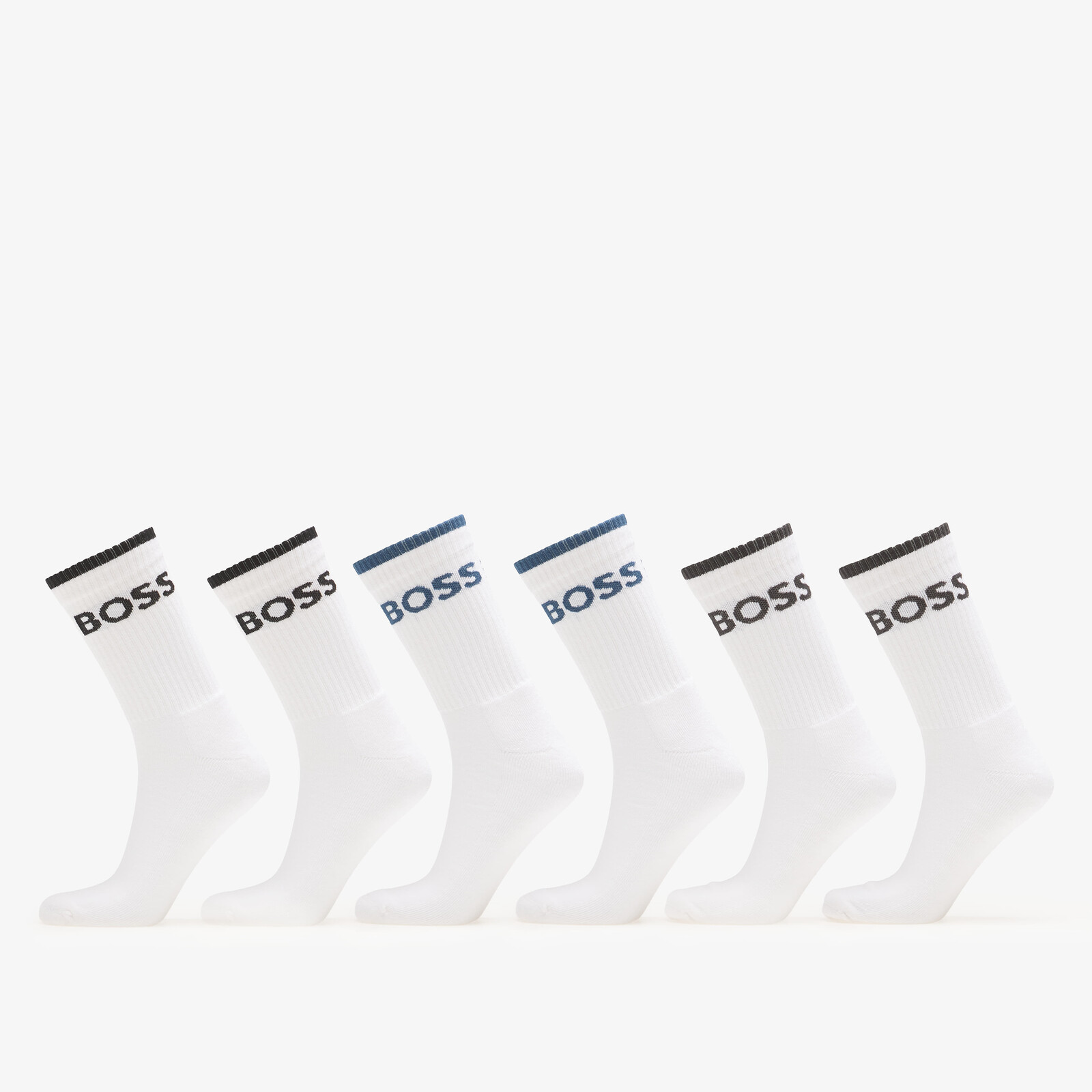 Hugo Boss 6-Pack QS Stripe Socks White 43-46
