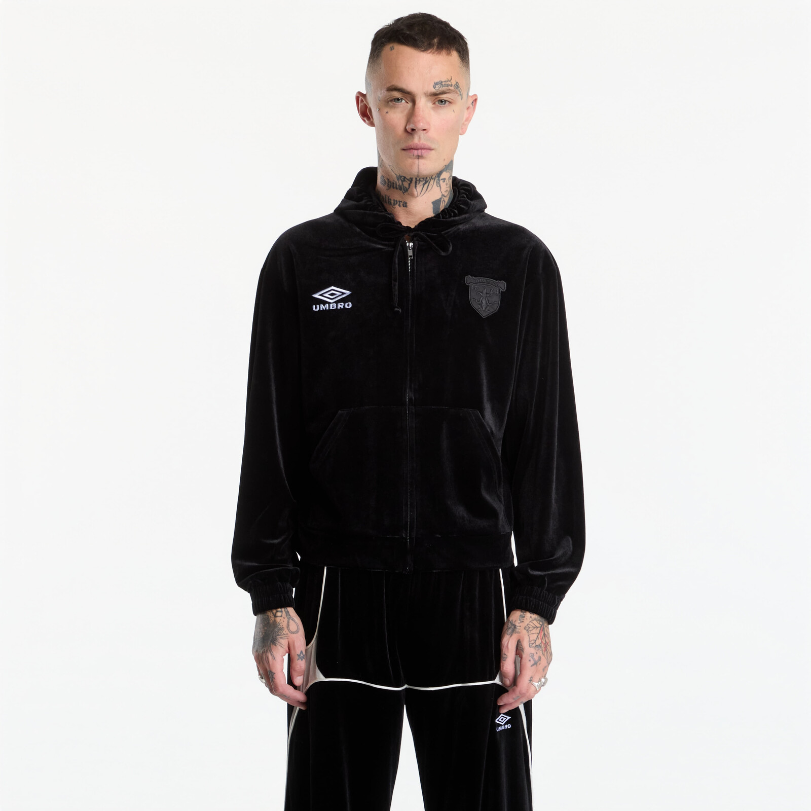 Sweatshirt Umbro Velvet Masked Zip Hoodie Black XL