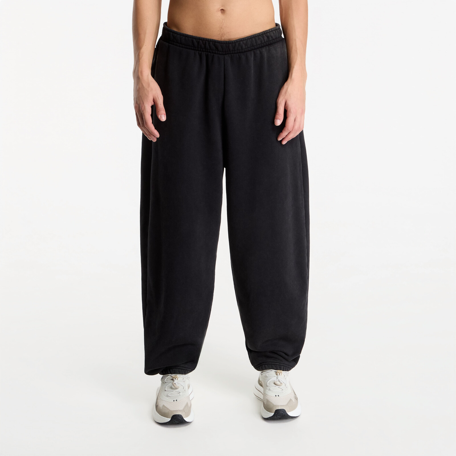Pants Under Armour Icon HW Flc Washed Pants Ultimate Black/ Ultimate Black XL